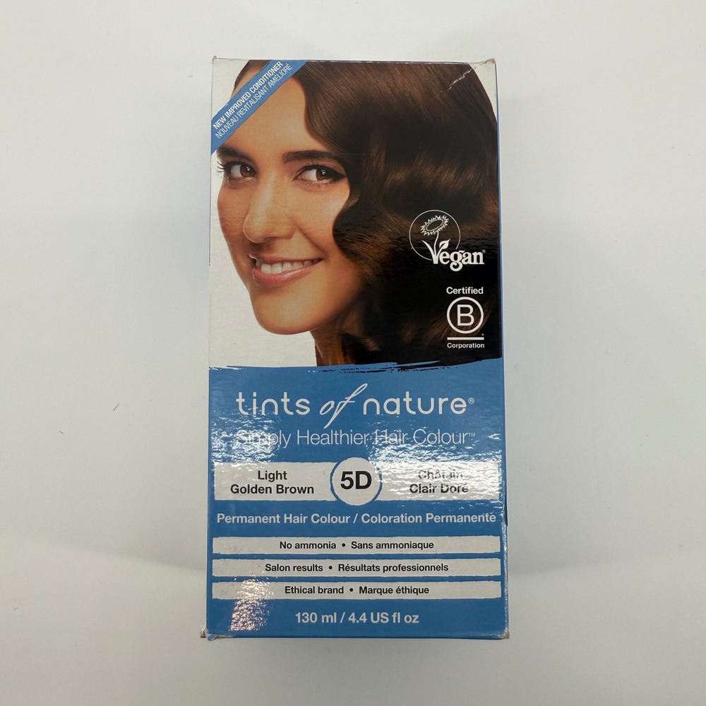 Tints of Nature 5D Light Golden Brown Permanent Hair‎ Colour Vegan Cruelty-Free